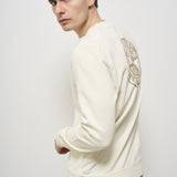 Felpa uomo girocollo panna 6100665 S0083V0093 STONE ISLAND 