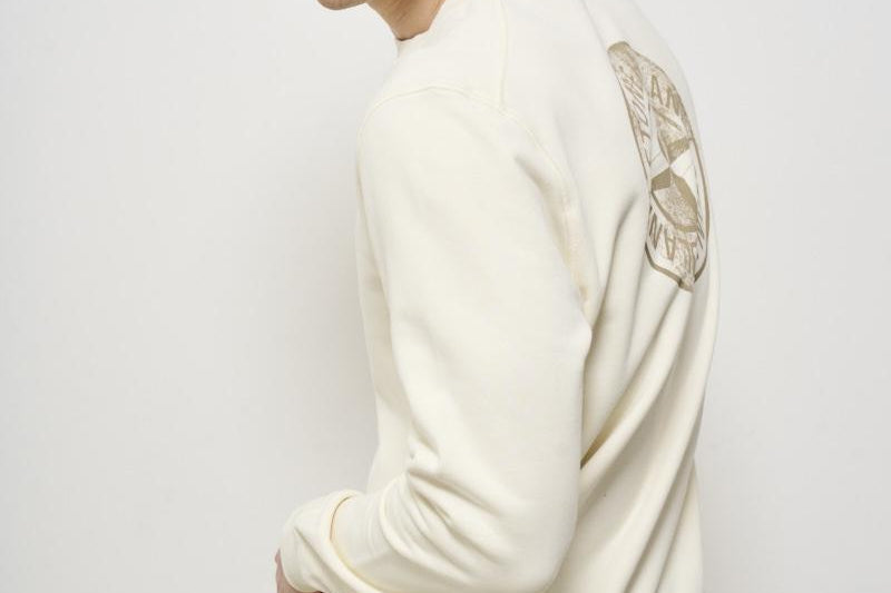 Felpa uomo girocollo panna 6100665 S0083V0093 STONE ISLAND 