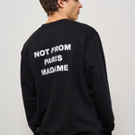 Felpa uomo girocollo nera SW149 CO127BL DROLE DE MONSIEUR 