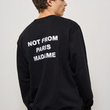 Felpa uomo girocollo nera SW149 CO127BL DROLE DE MONSIEUR 