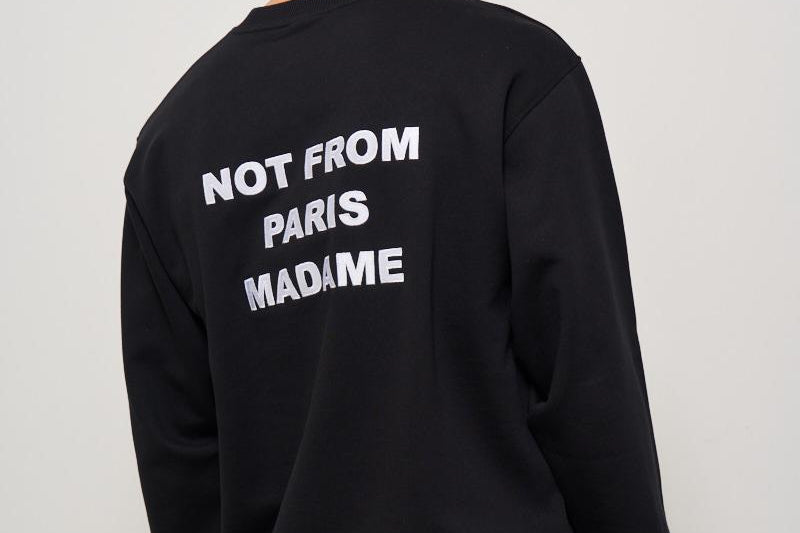 Felpa uomo girocollo nera SW149 CO127BL DROLE DE MONSIEUR 