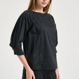 Blusa donna girocollo nera L6SK14 Y69 LIVIANA CONTI 