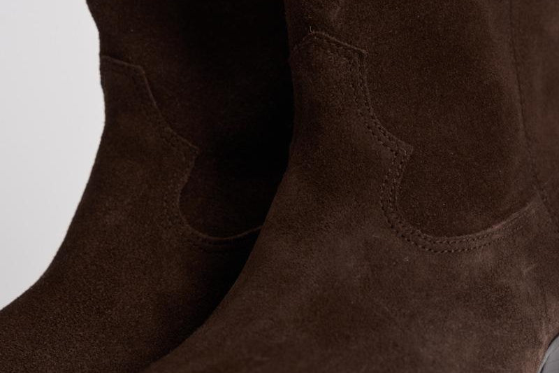 Stivale donna "Duerto" in suede testa di moro BO0003FA A1A03S50CL ISABEL MARANT 