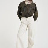 Giacca donna effetto vintage marrone 50009D ARMY SALVATORE SANTORO 