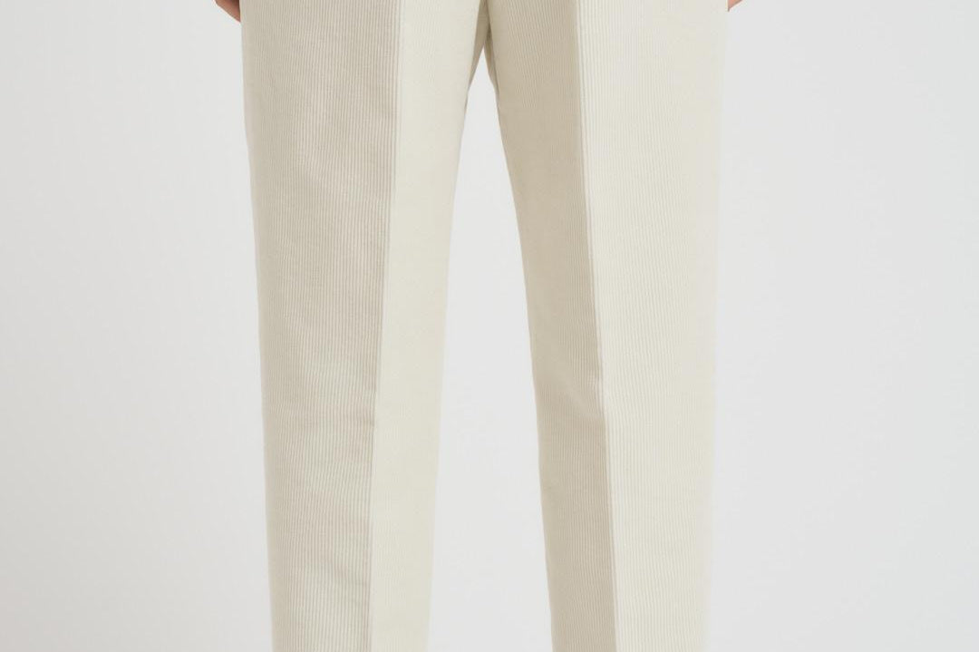 Pantalone uomo a costine sabbia BELLOD 40045130 BRIGLIA 