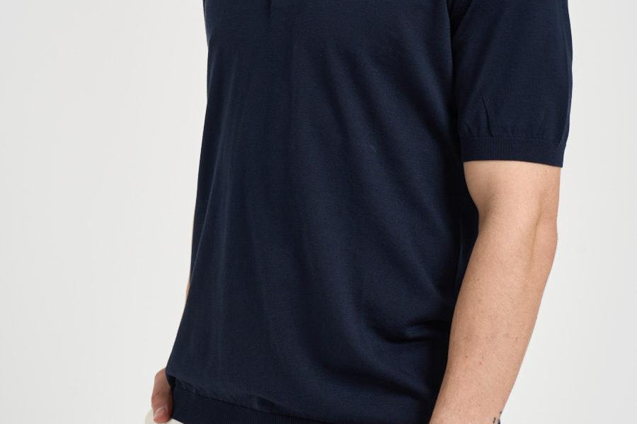Polo uomo in maglia blu navy 300426 38 KANGRA 