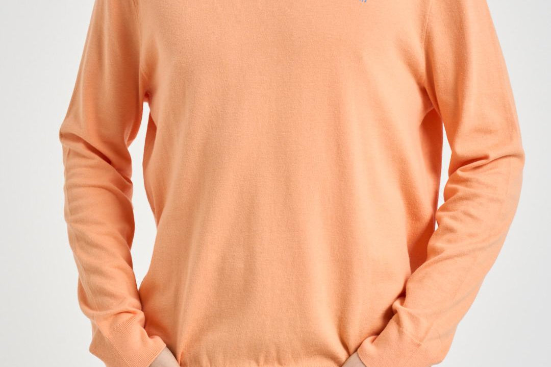 Maglia uomo girocollo arancione pastello 710890558 514 RALPH LAUREN 