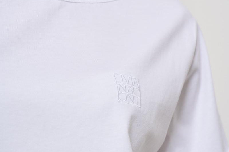 T-shirt donna girocollo bianca F5SW69 A01 LIVIANA CONTI 