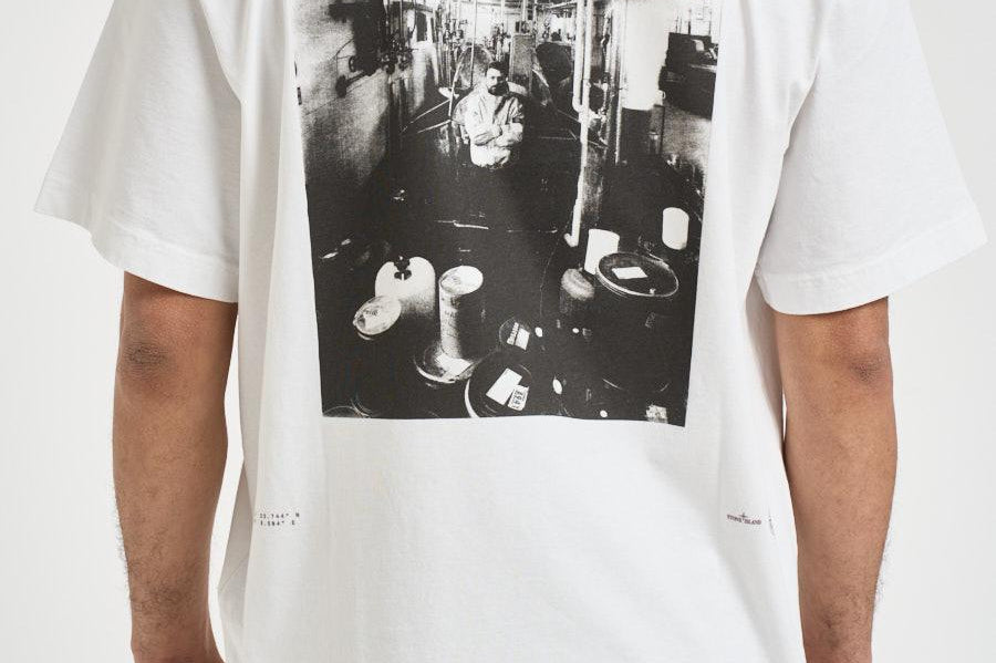 T-shirt uomo con stampa bianca 2100001 S0374V0001 STONE ISLAND 