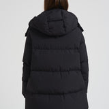 Piumino donna Laminar lungo nero PI002047D 9300 HERNO 