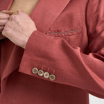 Blazer donna doppiopetto rosso mattone A01214D 01926124 PESERICO 