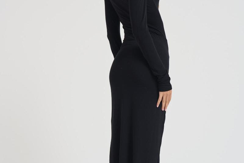 Abito donna Jelina lungo nero RO0349FB C3K01E01BK MARANT ETOILE 