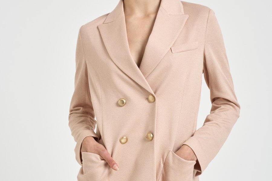 Giacca donna doppiopetto rosa cipria FD3961 9151 CIRCOLO 1901 