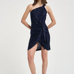 Abito donna mini Lilana con drappeggio blu RO1086FA D2K04IFADEDNIGHT ISABEL MARANT 