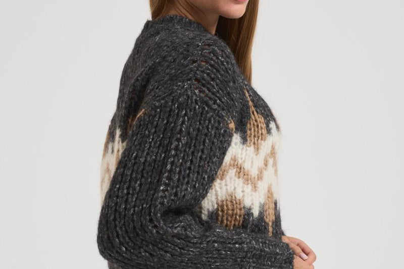 Maglione donna in tricot jaquard S99408F03 9249673C PESERICO 