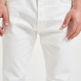 Jeans uomo tapered crop in denim bianco MUSSO UP518001 DEPARTMENT FIVE 