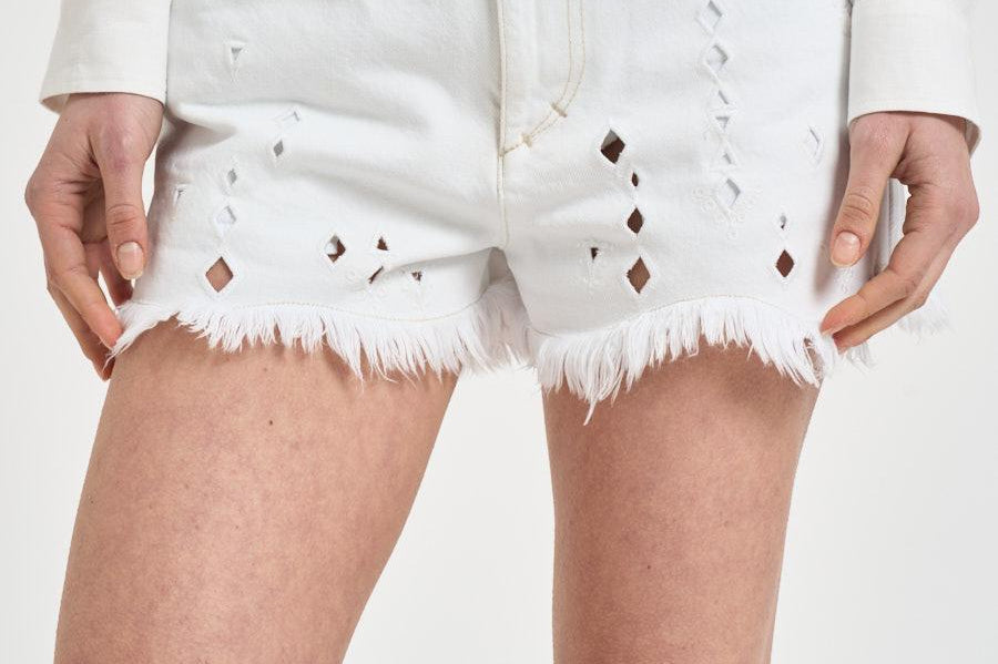 Shorts donna Aecia in denim bianco SH0300FA D2H01WHITE ISABEL MARANT 
