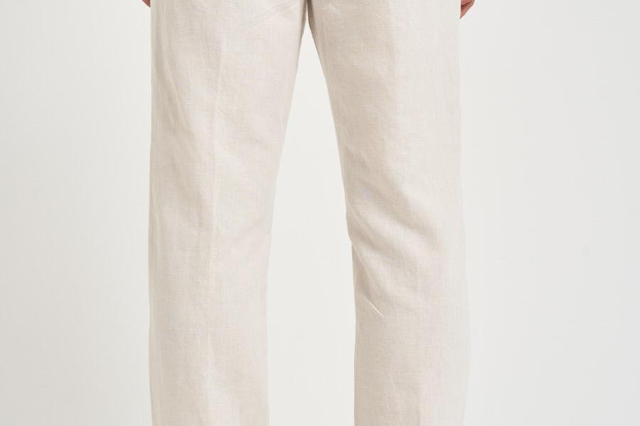 Pantalone uomo in lino bianco PG26 04 PERFECTION 