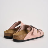 Sandalo donna Arizona in suede rosa 1031651 PINK BIRKENSTOCK 
