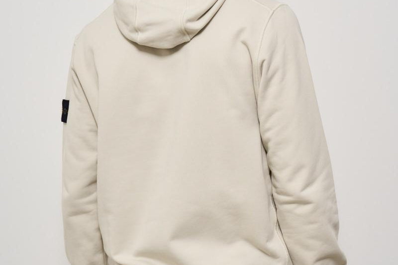 Felpa uomo panna con cappuccio 6100045 S0051V0095 STONE ISLAND 