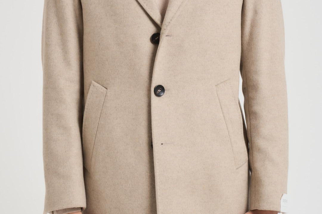 Cappotto uomo monopetto beige DUBLINO C721160 BRERAS 