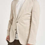 Giacca uomo in misto cotone e lino beige SERENIOLD R7002BEIGE ACCADEMIE TESSILI 
