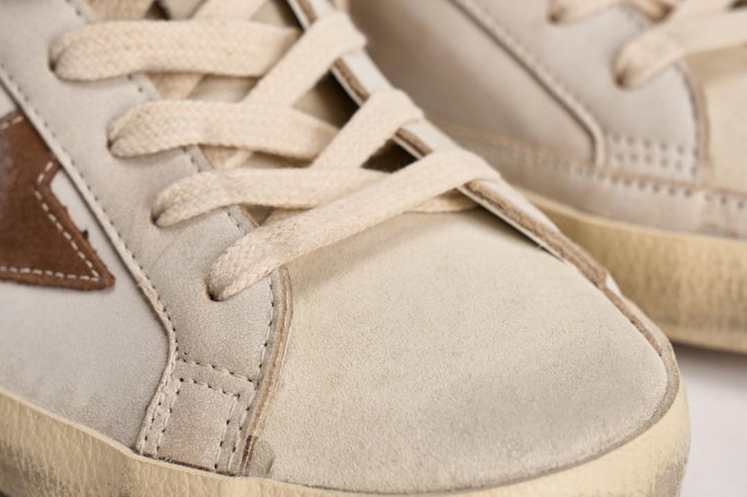 Sneakers donna Super Star bianca e cavallino leopardato GWF01042 F00816783260 GOLDEN GOOSE 