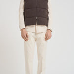 Gilet uomo a coste marrone LEEDSKNIT 13NUT MC2 SAINT BARTH 
