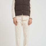 Gilet uomo a coste marrone LEEDSKNIT 13NUT MC2 SAINT BARTH 