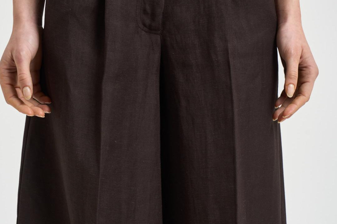 Pantalone donna Gareth marrone cioccolato F6SL79 W18 LIVIANA CONTI 