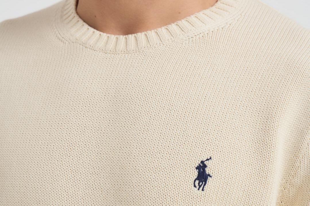 Maglia uomo in cotone panna 710810846 035 RALPH LAUREN 