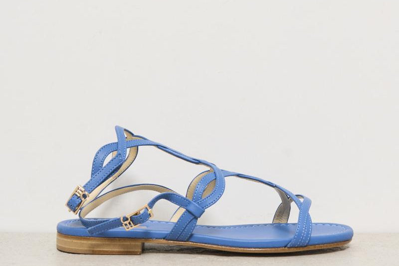 Sandali donna denim blu W46  EMANUELA CARUSO CAPRI 
