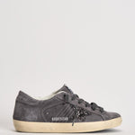 Sneakers donna Super Star in suede grigio GWF01002 F00814160661 GOLDEN GOOSE 