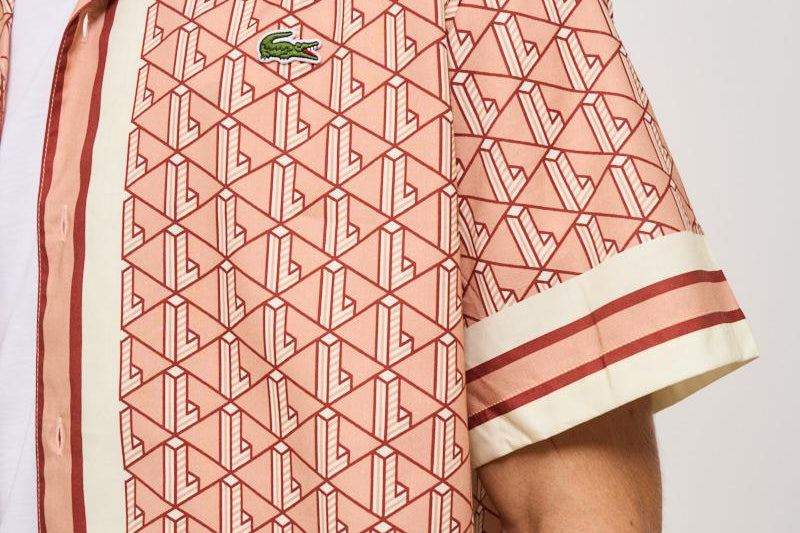 Camicia uomo monogram rosa CH9094 F9I LACOSTE 
