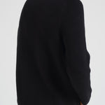 Maglione uomo girocollo a coste lunghe nero MKN015A 00668A999 CP COMPANY 