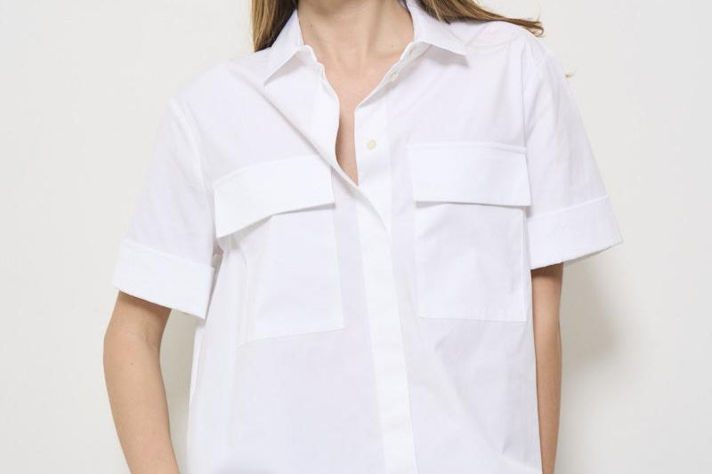 Camicia donna bianca Elea Y5SK02 A01 SEMICOUTURE 