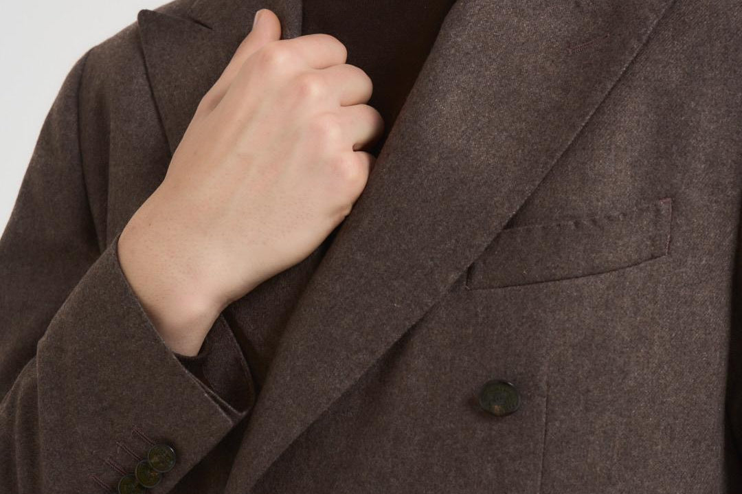 Giacca uomo doppiopetto marrone G751MF 271857F SANTANIELLO 