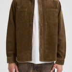 Overshirt uomo in velluto a coste militare 1000541 537 LES DEUX 