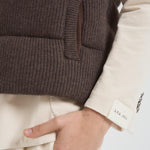 Gilet uomo a coste marrone LEEDSKNIT 13NUT MC2 SAINT BARTH 