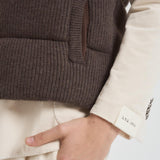 Gilet uomo a coste marrone LEEDSKNIT 13NUT MC2 SAINT BARTH 