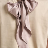 T-shirt donna Segunda beige con fiocco sul retro Y6SJ13 V62 SEMICOUTURE 