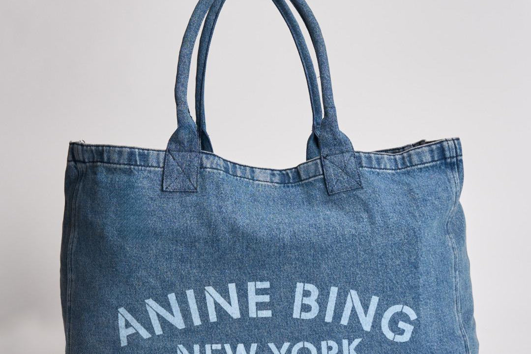 Borsa donna shopping in denim 11857 WHD59SHADOWBLUE ANINE BING 