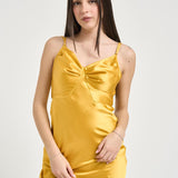 Abito donna satinato giallo ABR33 EV4 ELISABETTA FRANCHI 