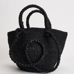 Borsa donna Arona in rafia nera ARONA BLACK IBELIV 