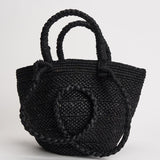 Borsa donna Arona in rafia nera ARONA BLACK IBELIV 