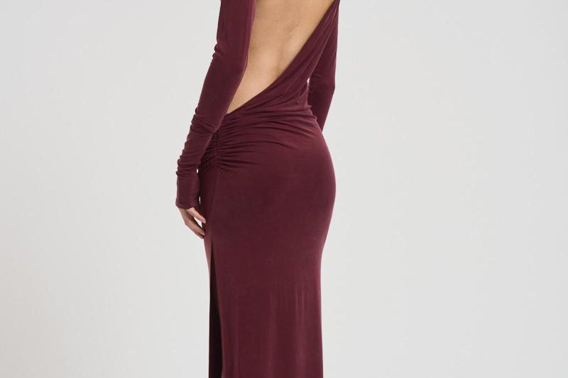 Abito lungo asimmetrico donna T180129A ROUGENOIR THE ANDAMANE 