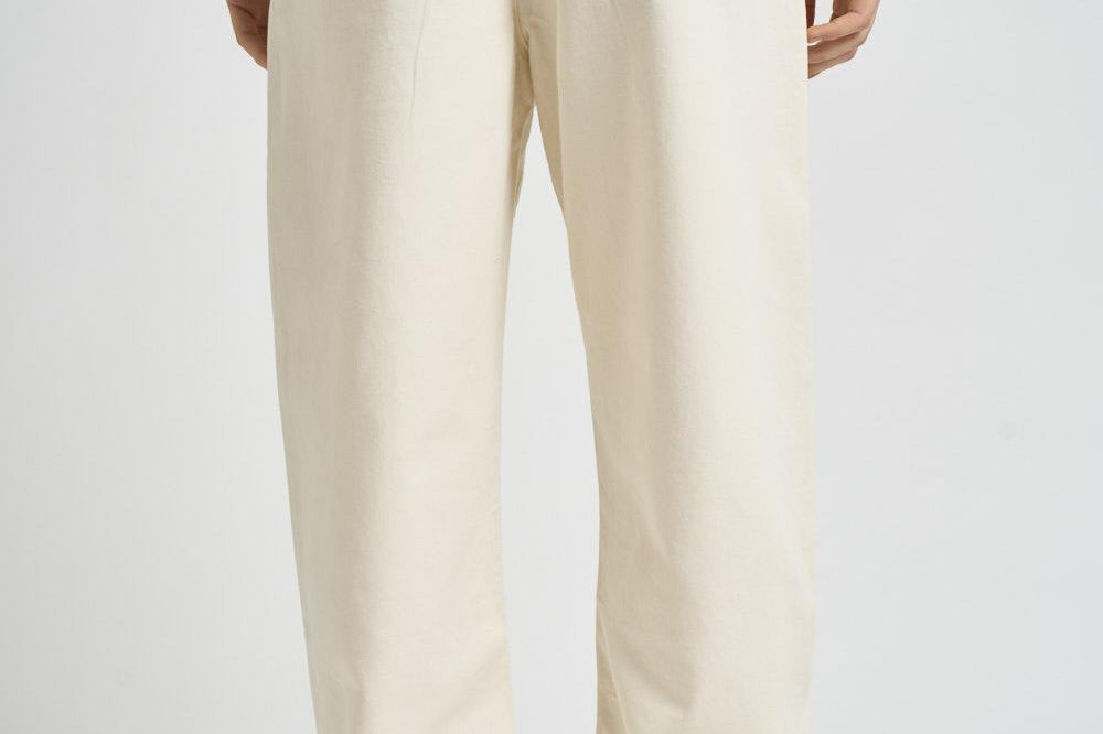 Pantalone uomo gamba dritta panna 1001326 EGGNOGWHITE LES DEUX 