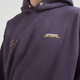 Felpa uomo con cappuccio viola MLM4270 PLUM REPRESENT 