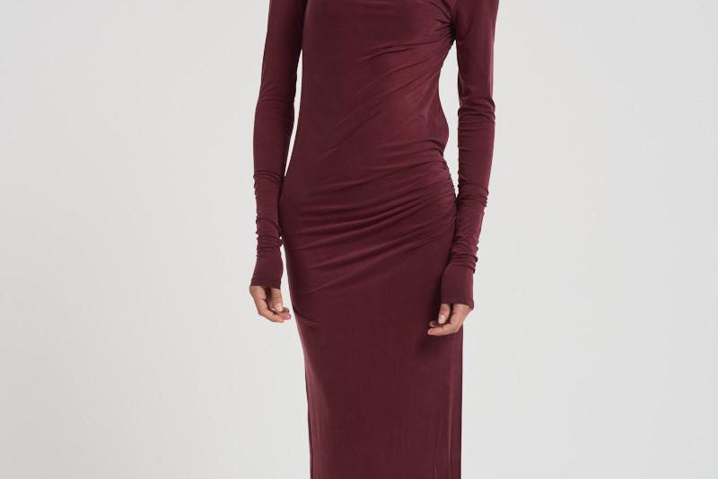 Abito lungo asimmetrico donna T180129A ROUGENOIR THE ANDAMANE 