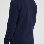 Maglia uomo a treccia blu 710876762 002 RALPH LAUREN 